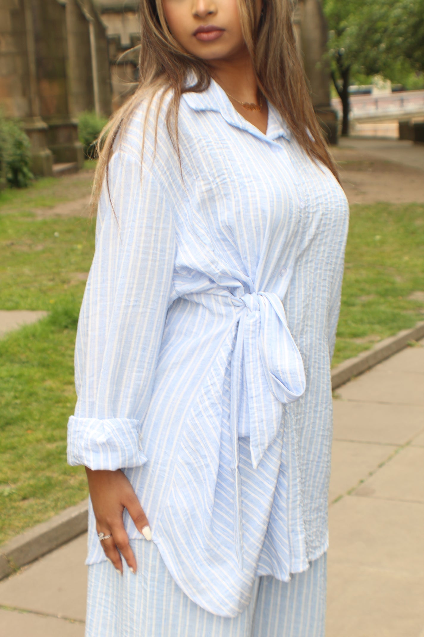 The Stripe Wrap Coord Set - BERBISH