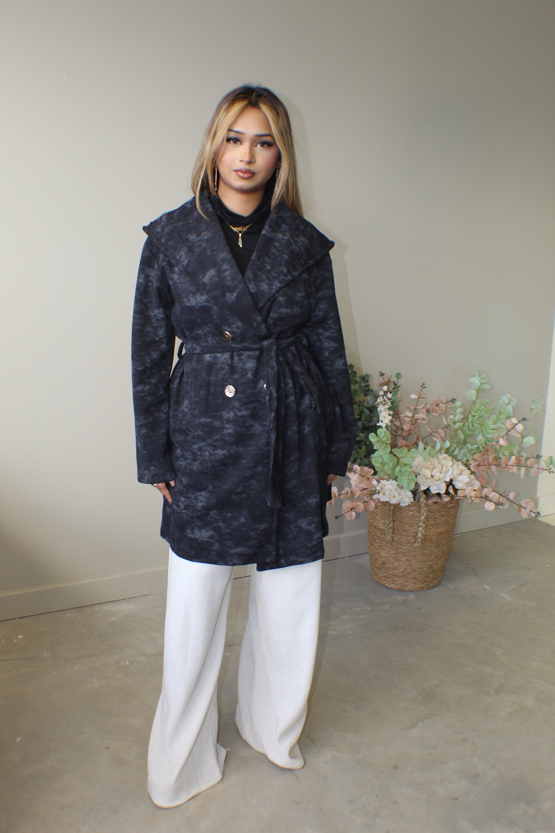 Marble Short Trench coat