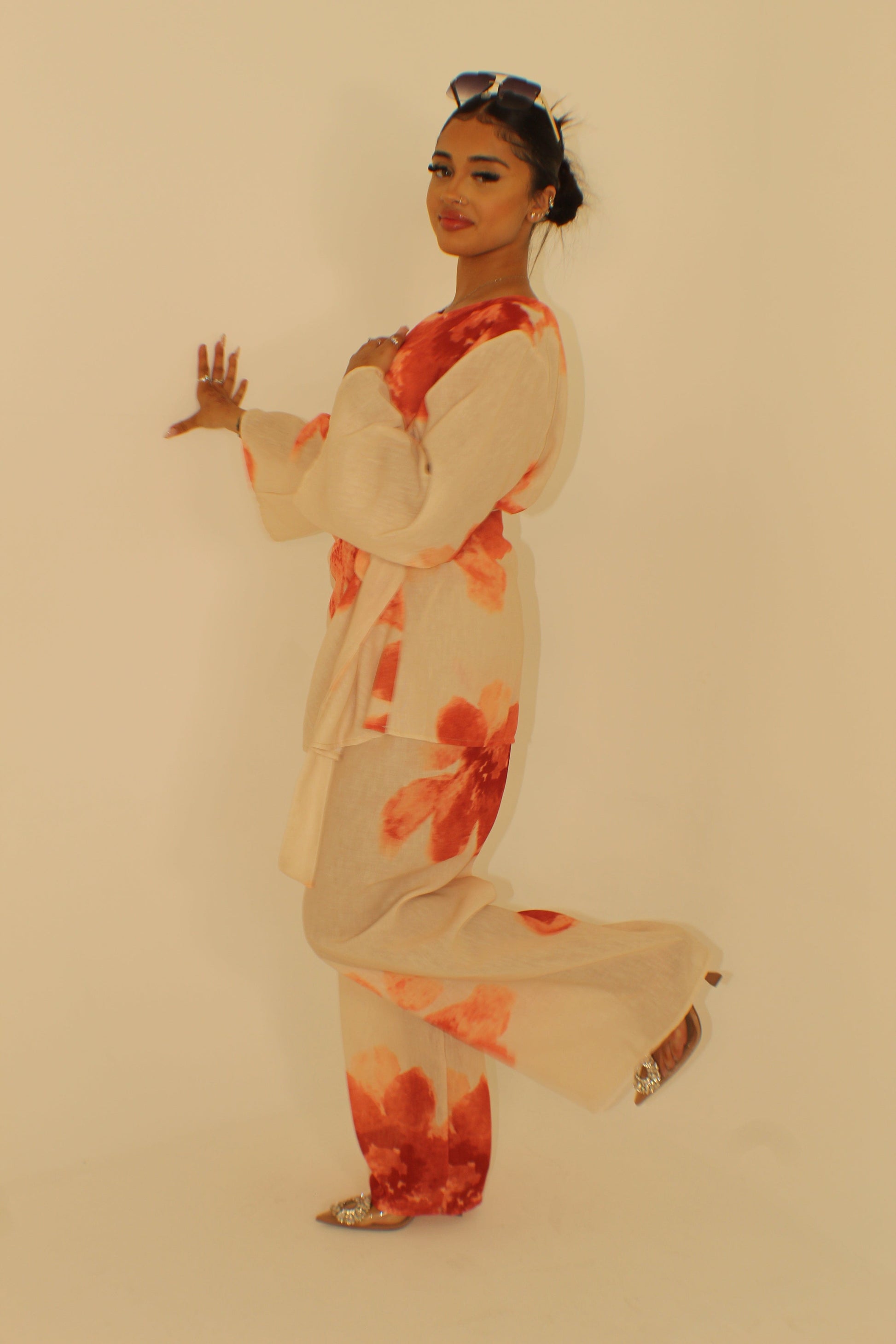 Floral Side Knot Coord Set - BERBISH