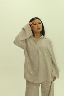 The Hana leaf  Embroidered Set - BERBISH