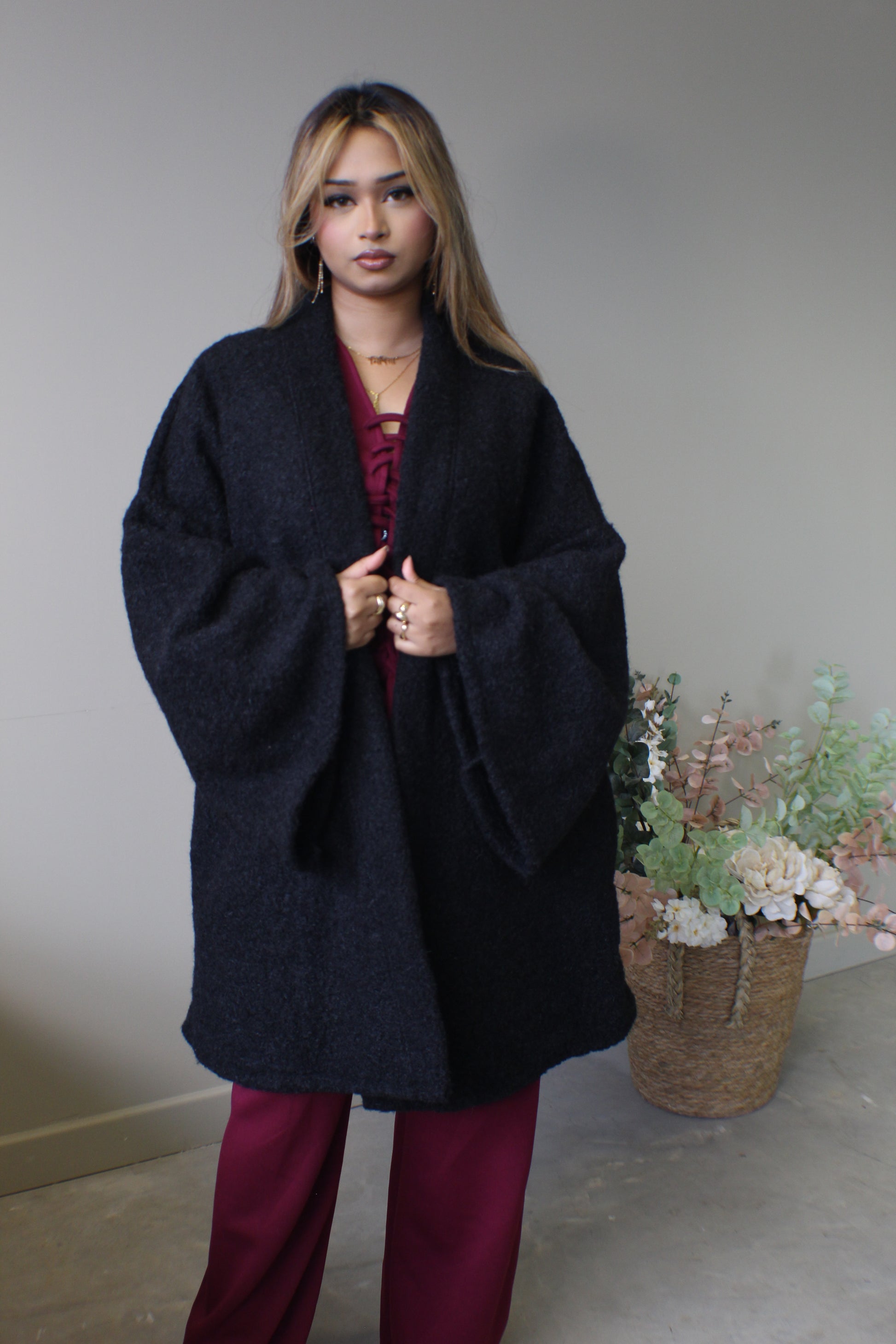Brushed Wool Coat