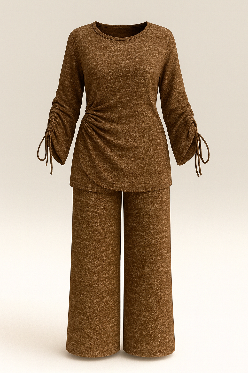 Soft Knitted Ruched Sleeves