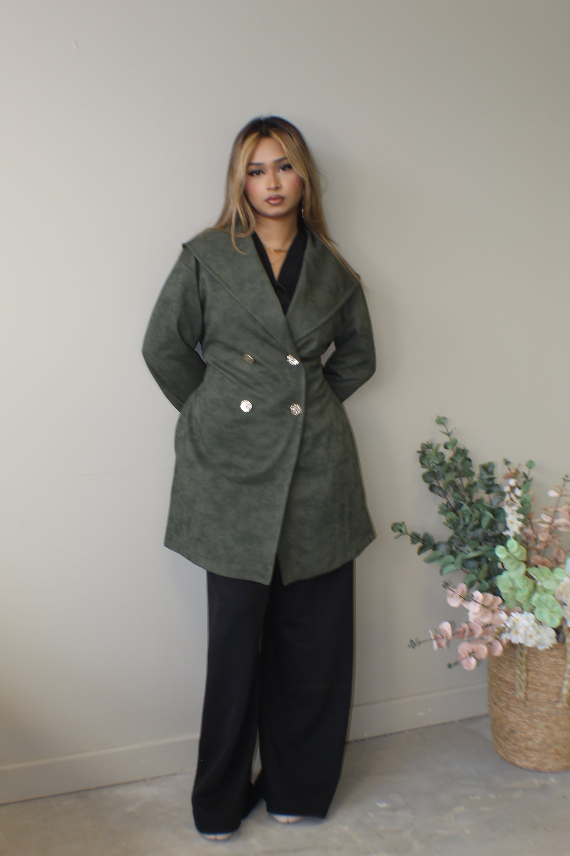 Marble Short Trench coat