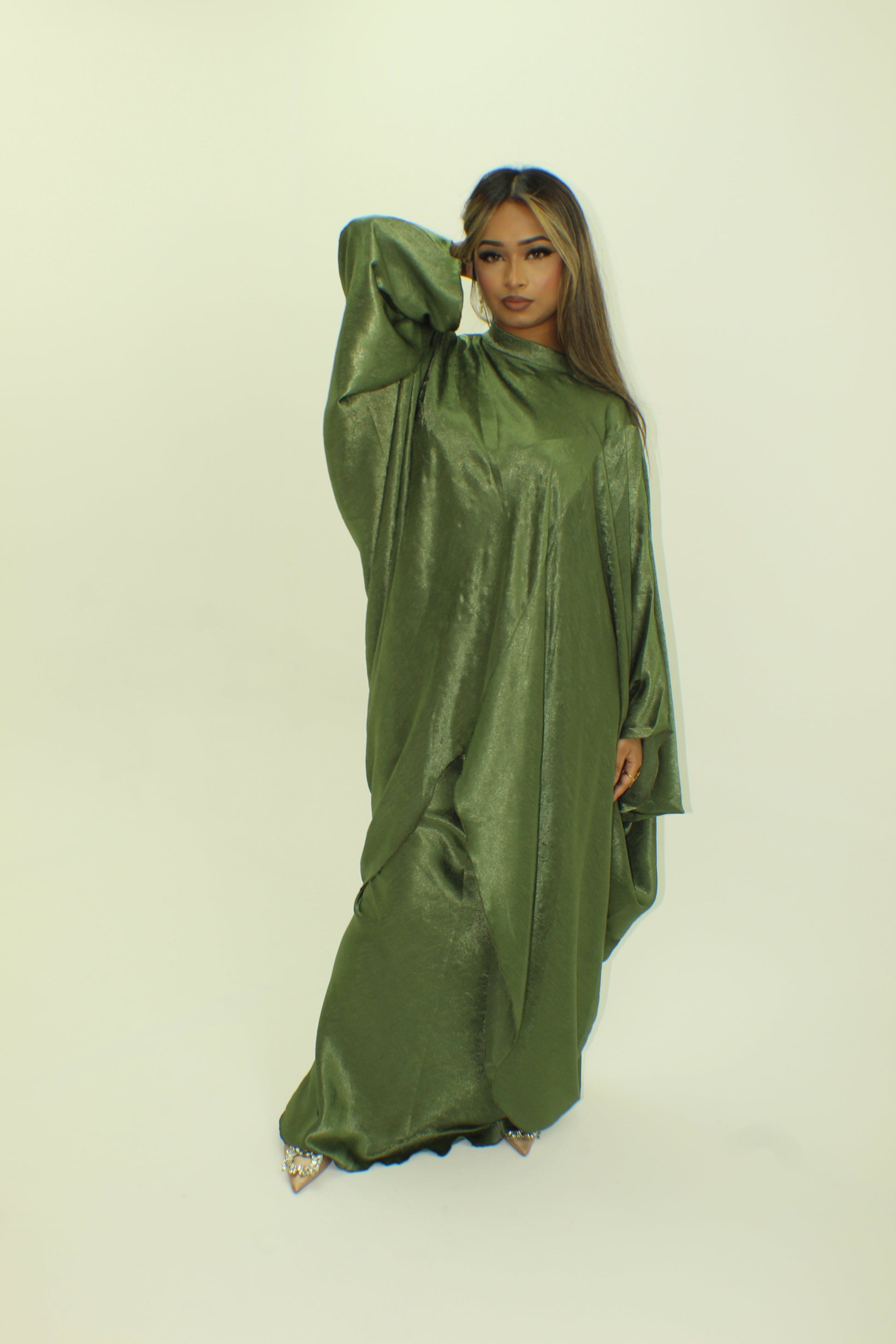 Amelia Skirt set Premium shimmer silk asymmetric - BERBISH