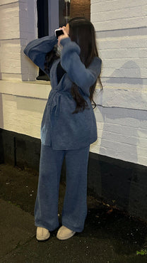 Balloon sleeve &amp; wrap knitted coord set - BERBISH