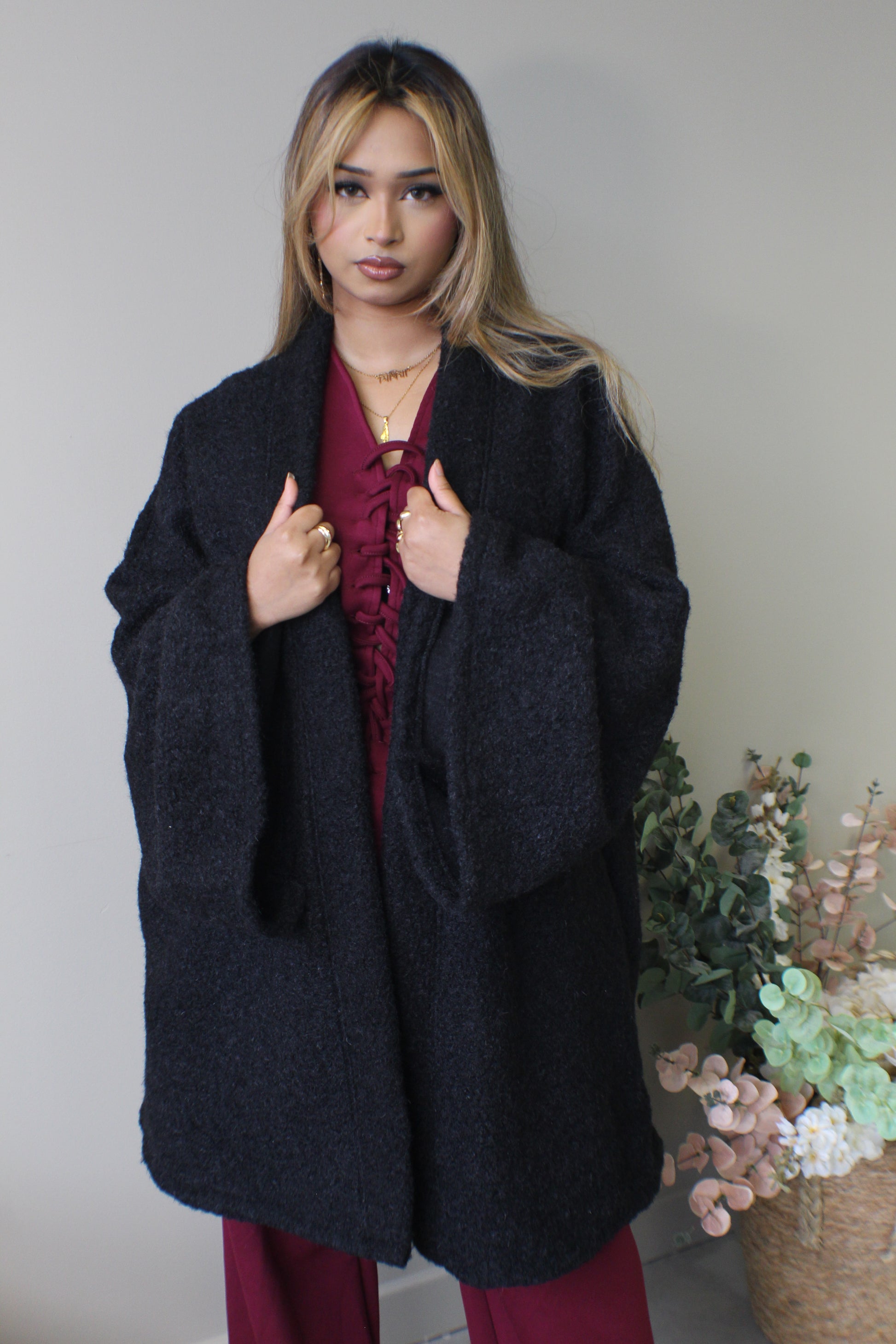 Brushed Wool Coat