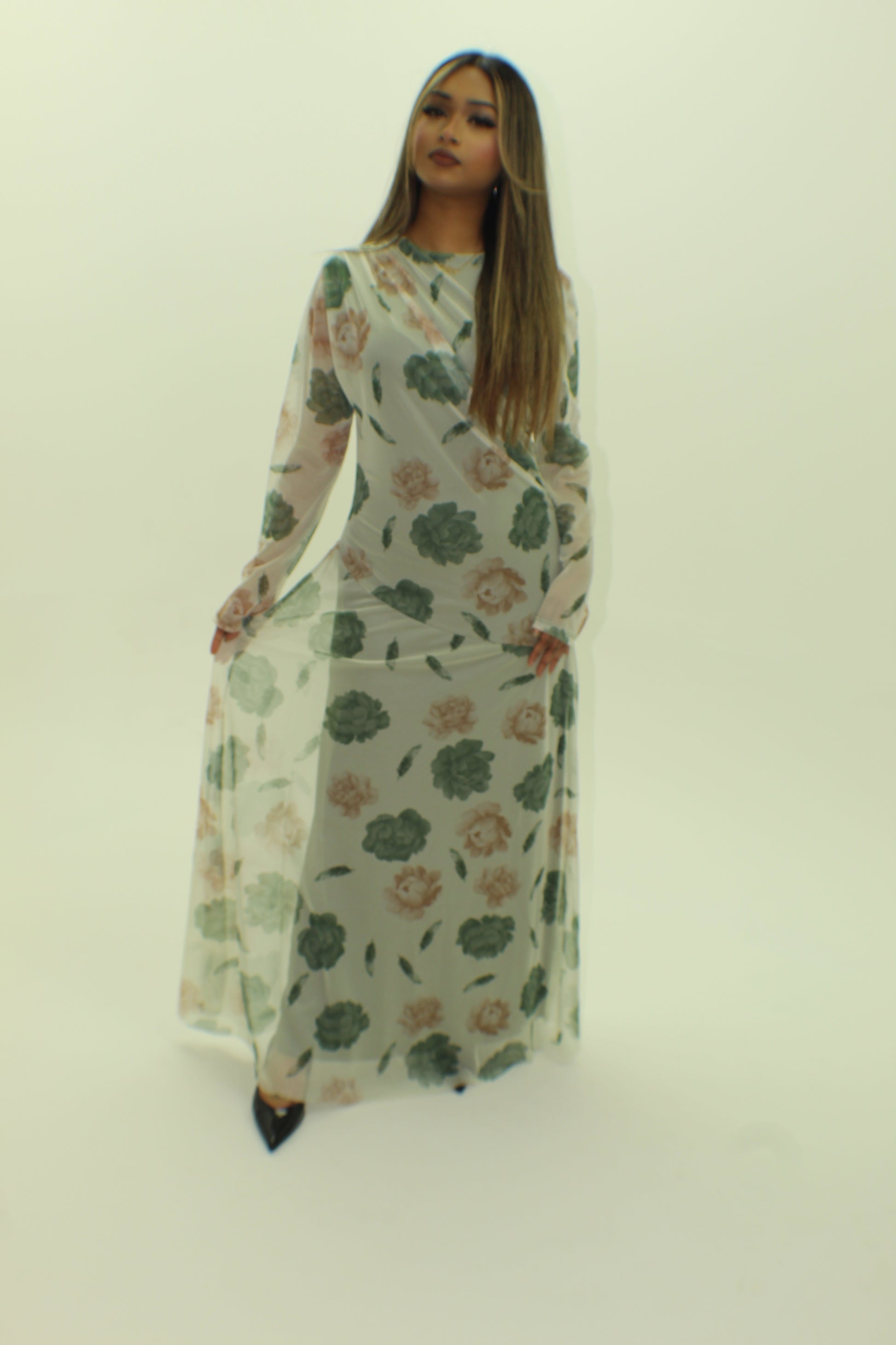 Floral Mesh Dress - BERBISH
