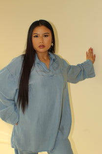 The Denim Oversized Coord Set - BERBISH