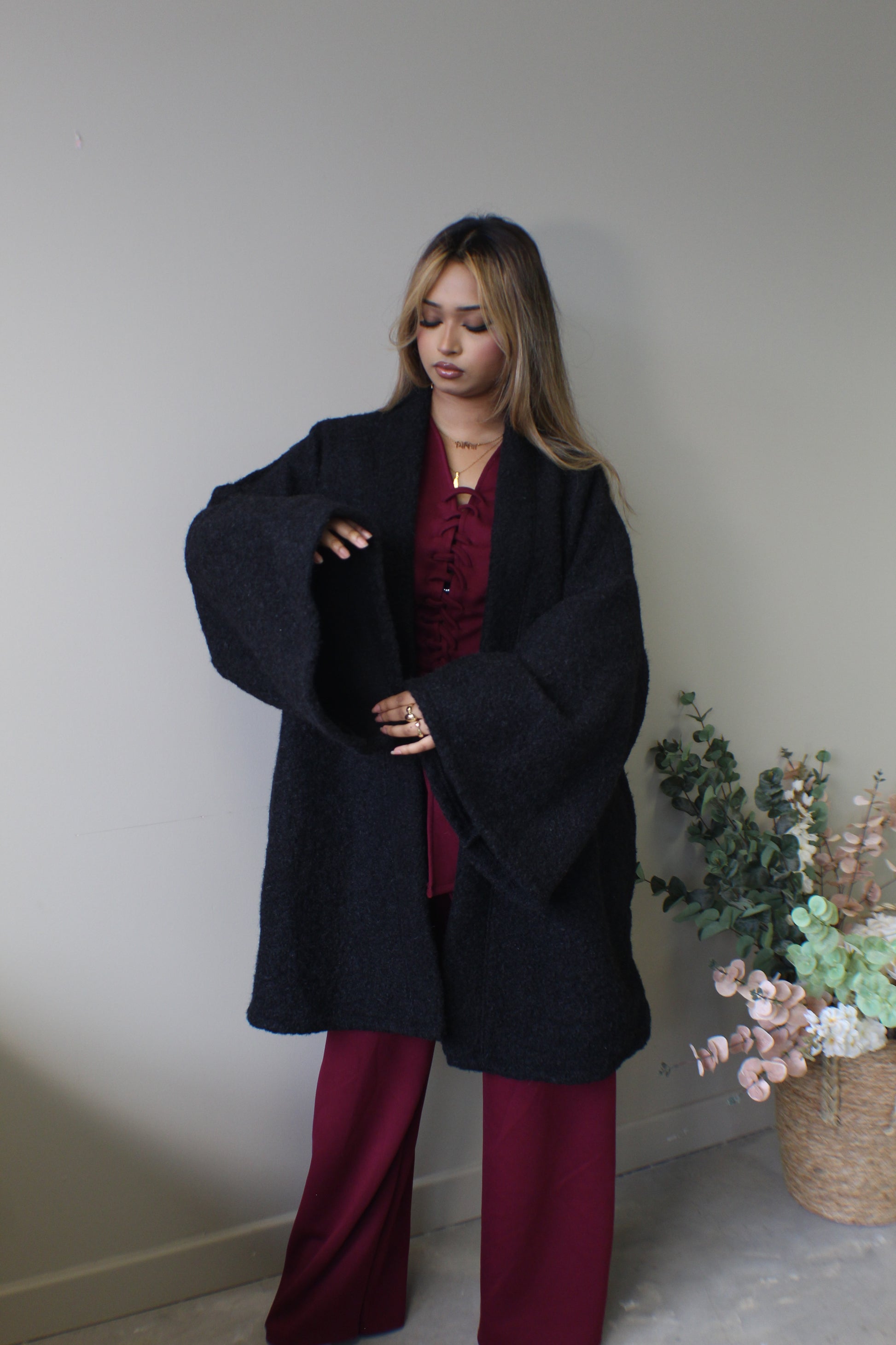 Brushed Wool Coat