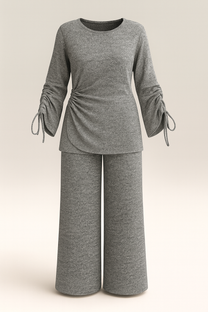 Soft Knitted Ruched Sleeves