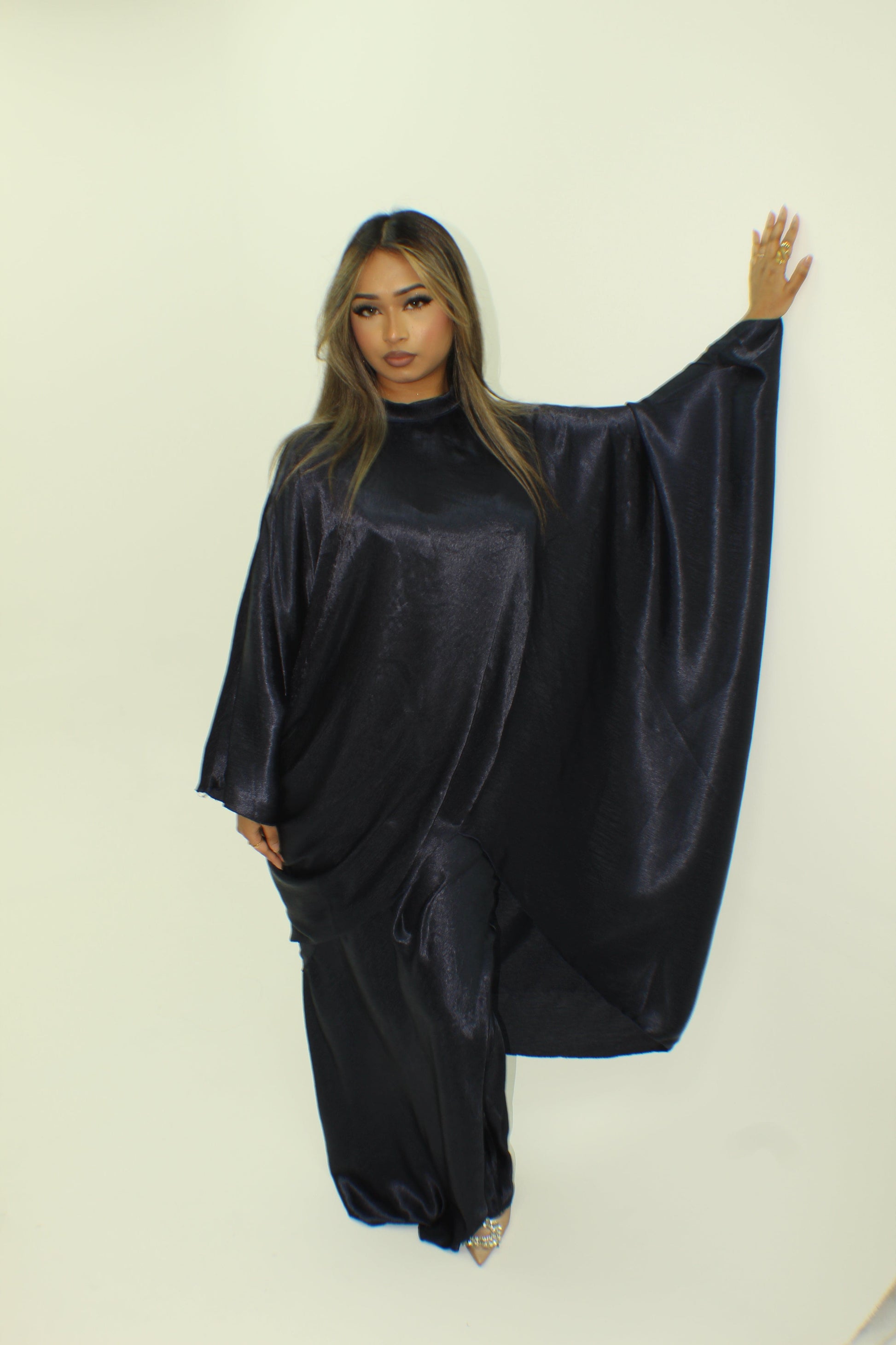 Amelia Skirt set Premium shimmer silk asymmetric - BERBISH