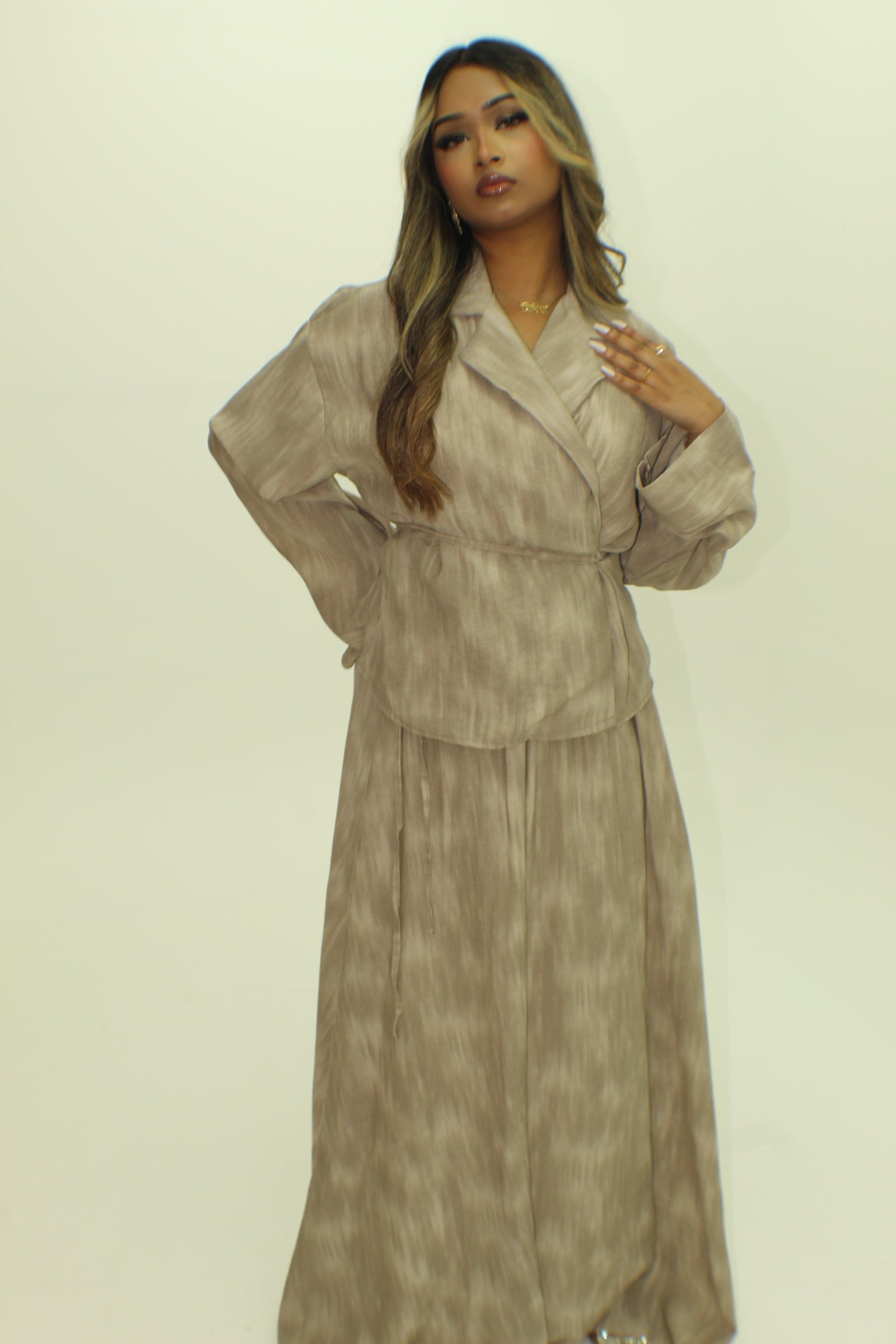 The Marble Wrap Skirt Coord Set - BERBISH