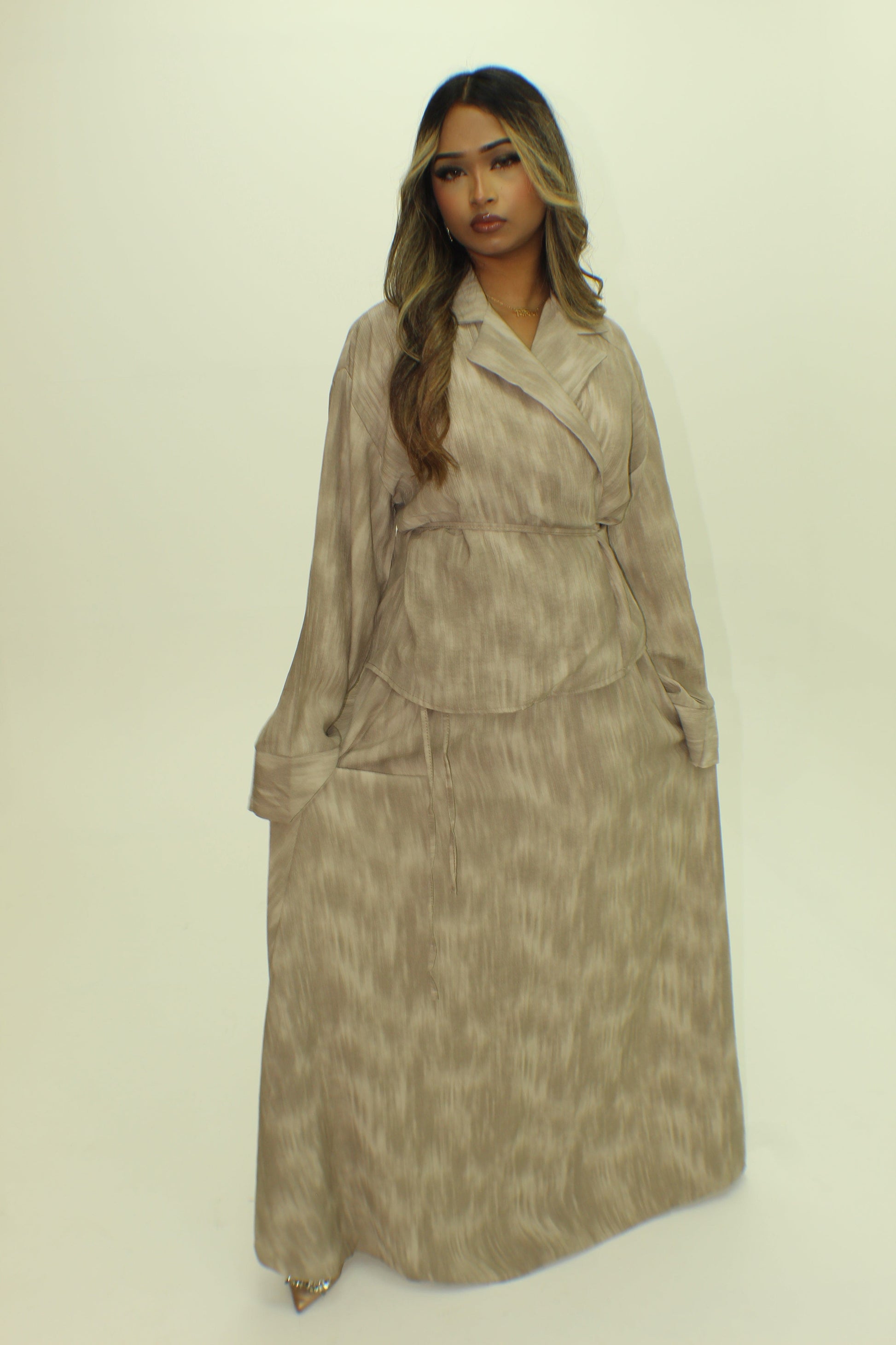 The Marble Wrap Skirt Coord Set - BERBISH
