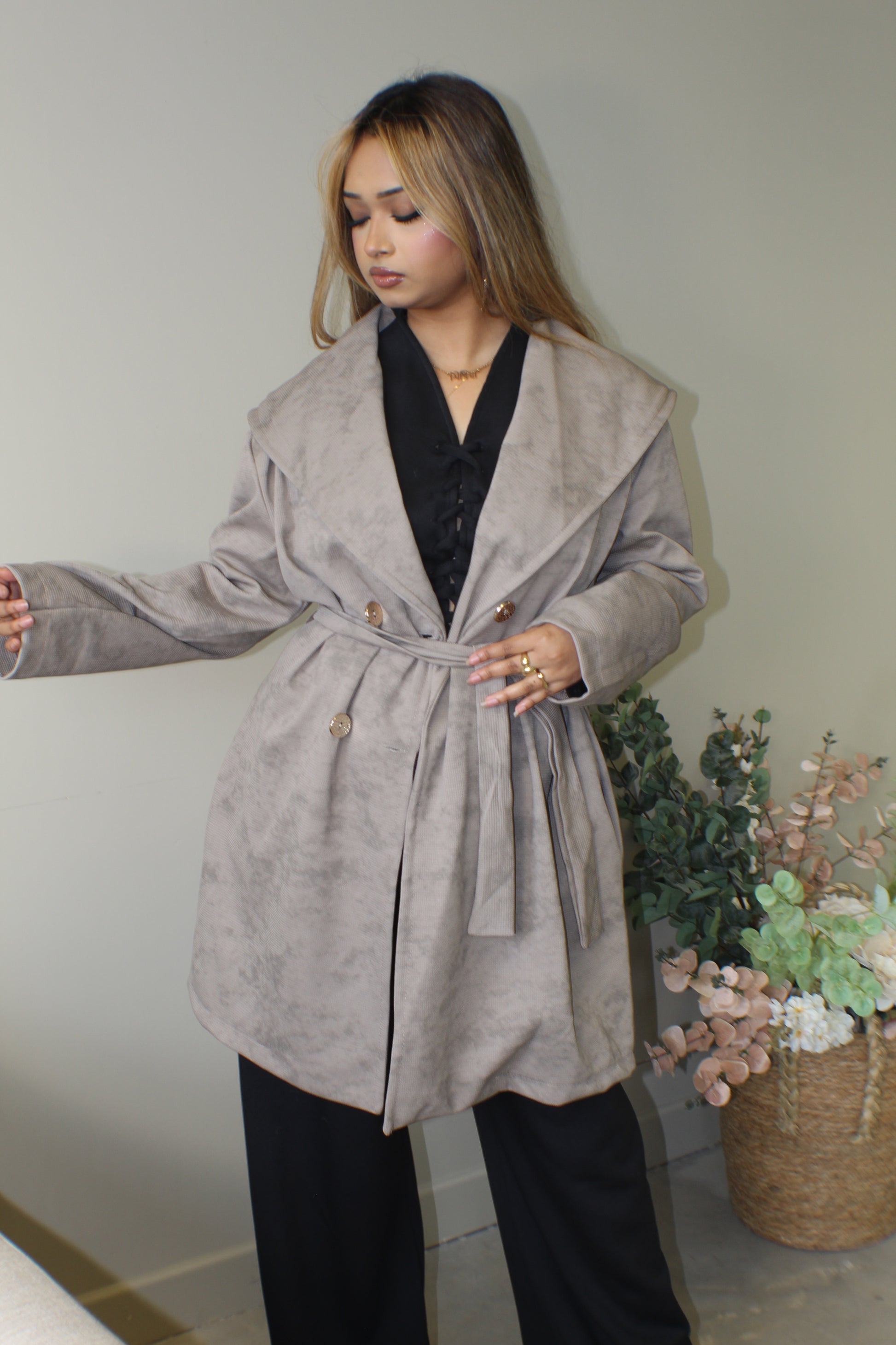 Marble Short Trench coat