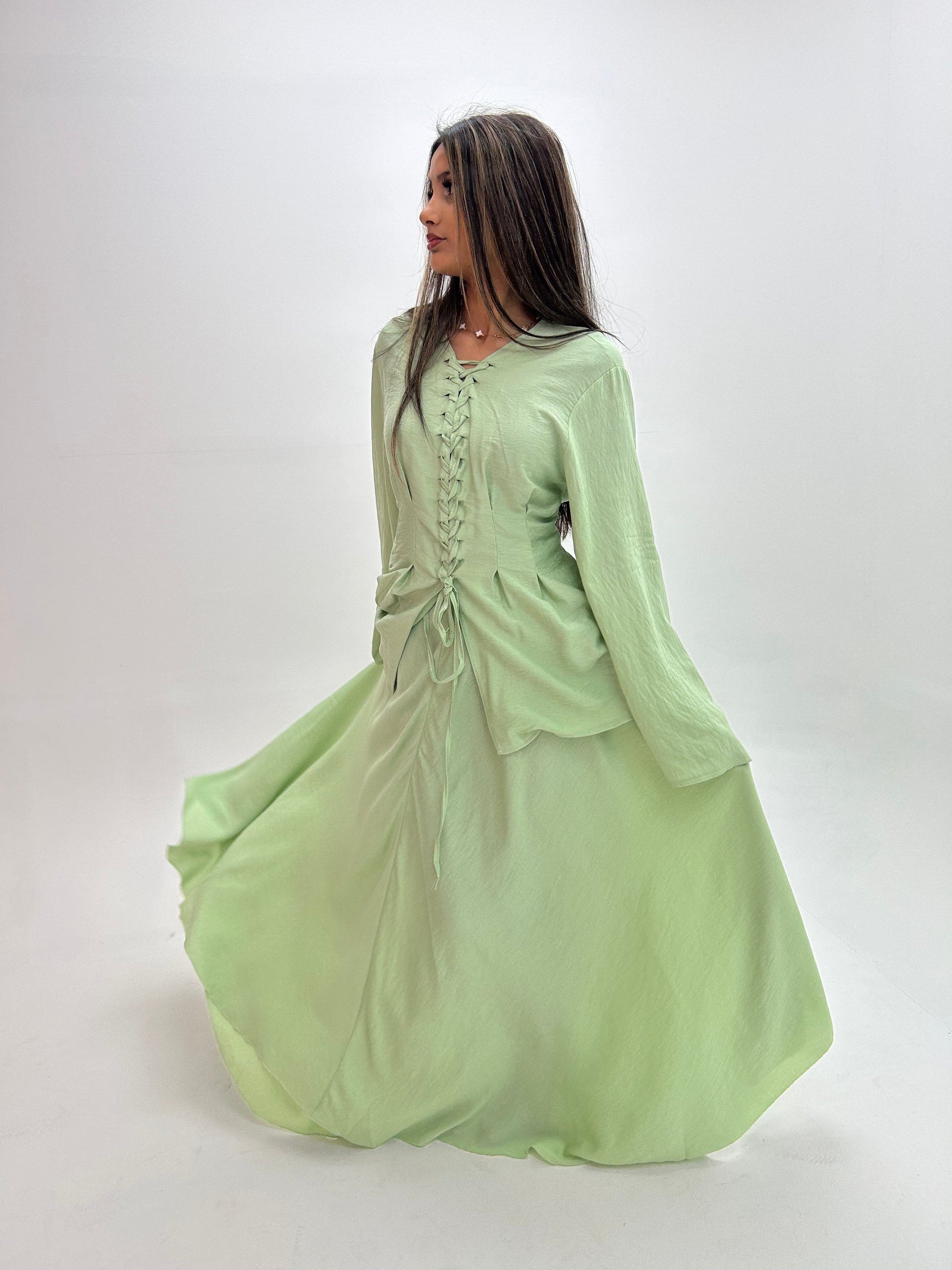 The Linen Corset Skirt Set