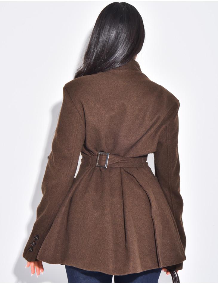 BERBISH [short version]  Premium Thick BLAZER Coat CHOCOLATE - BERBISH