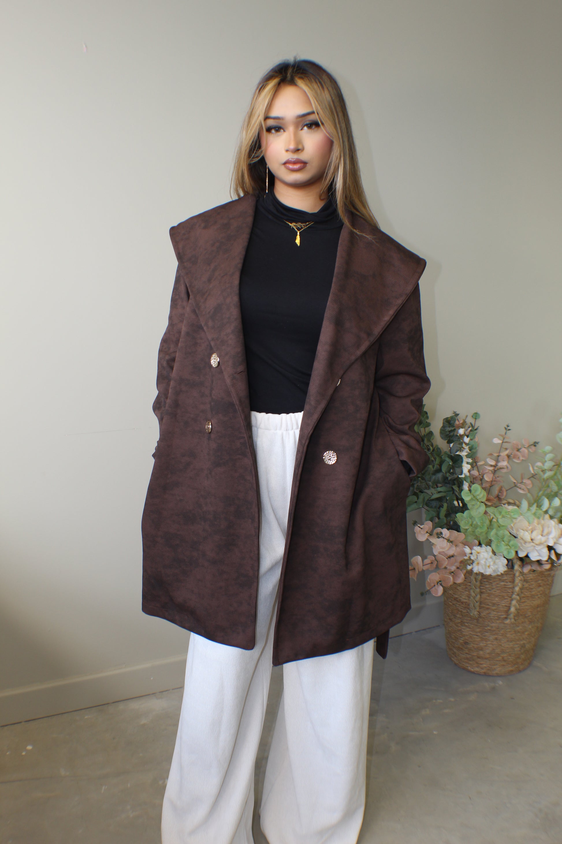 Marble Short Trench coat