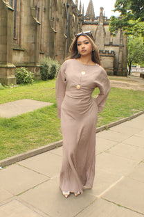 The Gold Button Tie Back Dress - BERBISH