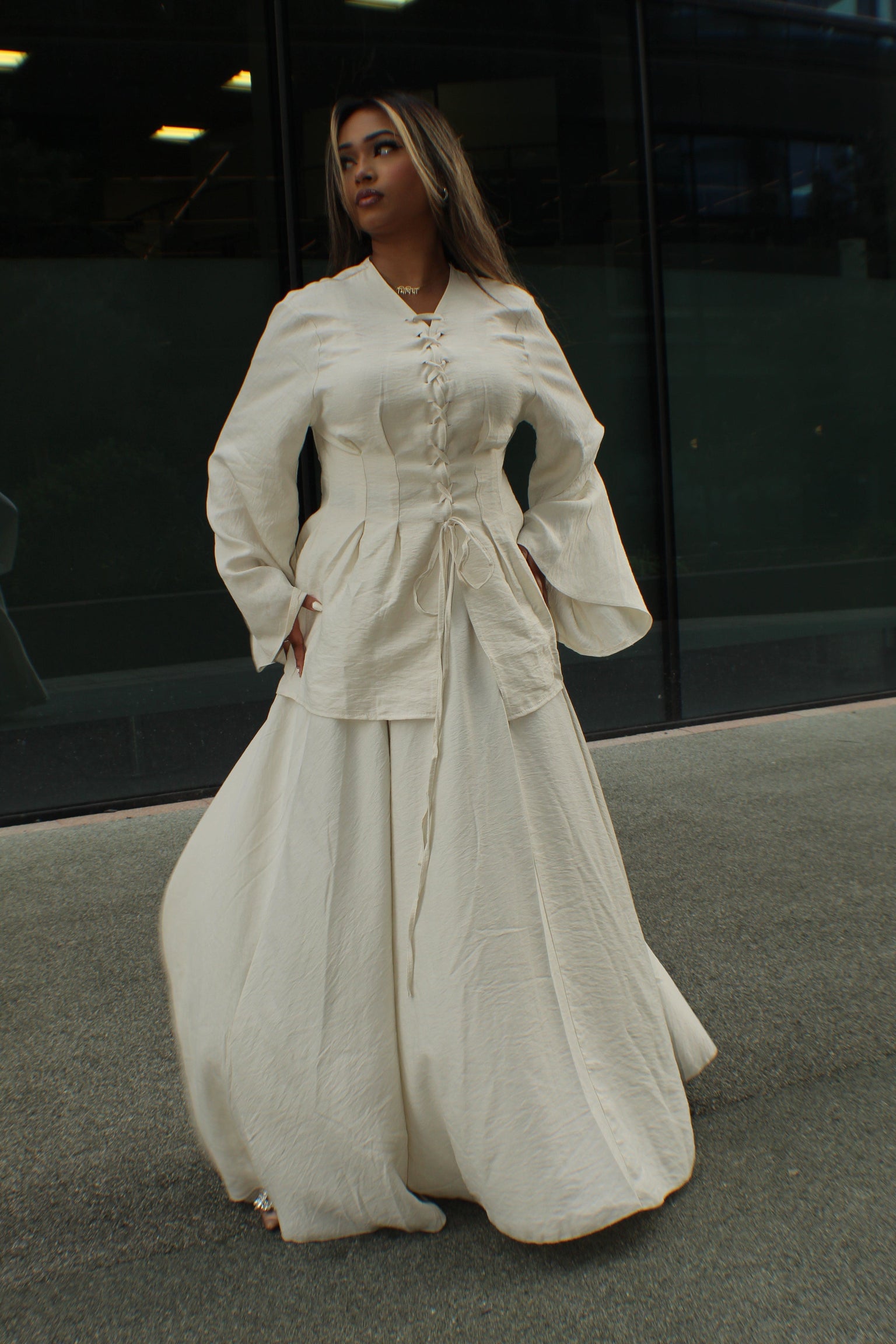 The Linen Corset Skirt Set -PREORDER (Copy) b - BERBISH