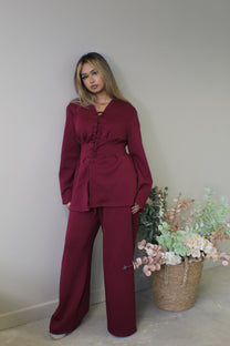 Tie Back Corset Set