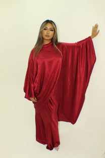Amelia Skirt set Premium shimmer silk asymmetric - BERBISH