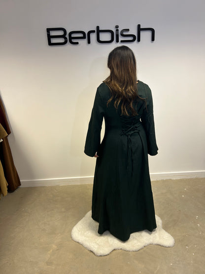 BERBISH "AMIRA" Tie back  Dress with Flared Sleeves, One Size (10-18), Premium Quality - Womenswear Modest Dress (140 cm), Casual Elegant Formal Feminine Lady Comfortable