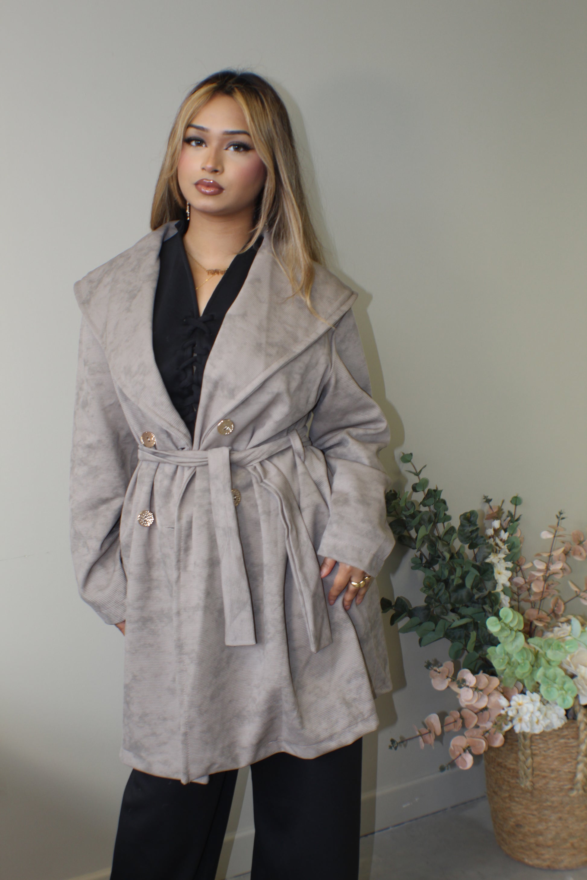 Marble Short Trench coat