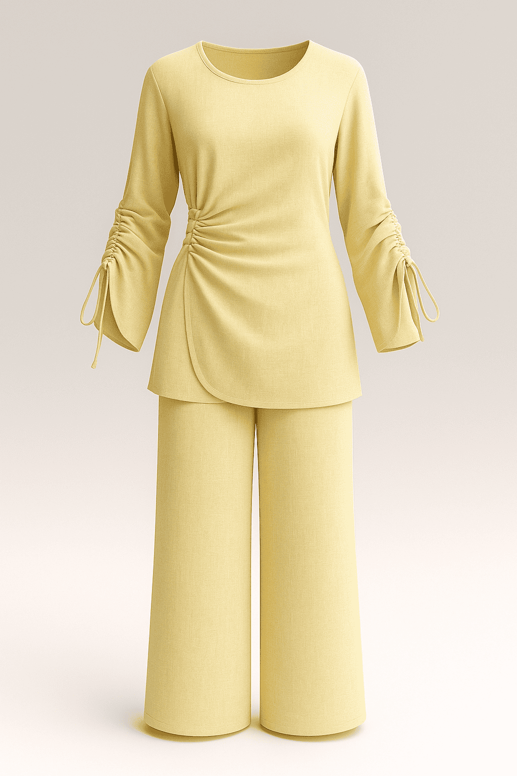 Women's Basic Set - Ruched Sleeves - BERBISH