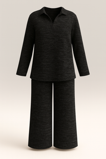 Basics Collar Neck Soft knit Set