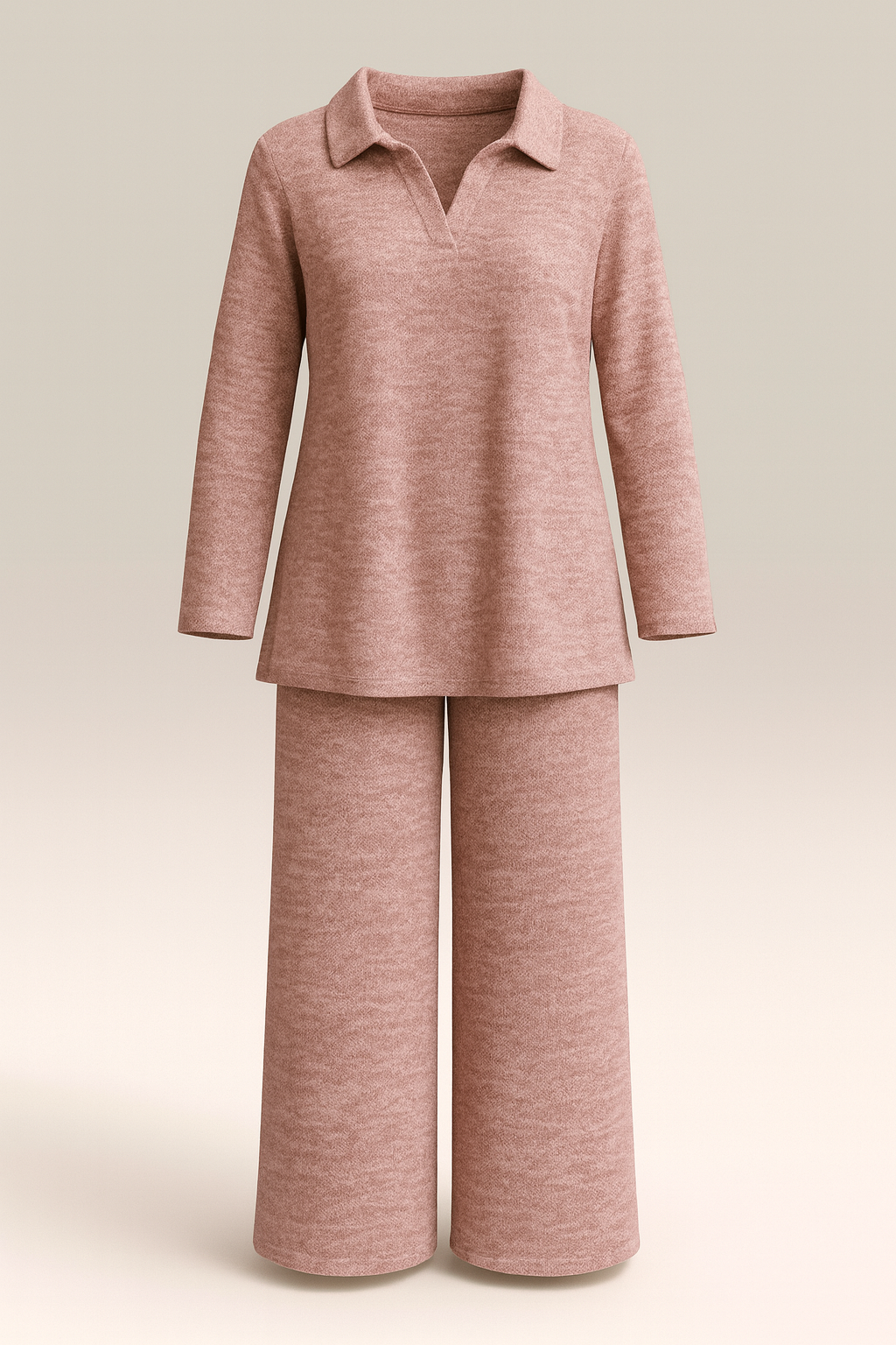 Basics Collar Neck Soft knit Set