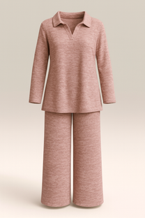 Basics Collar Neck Soft knit Set