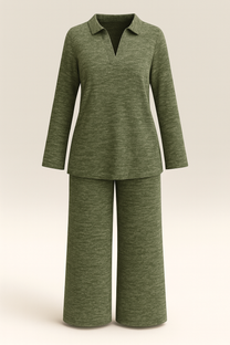 Basics Collar Neck Soft knit Set