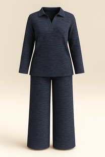 Basics Collar Neck Soft knit Set