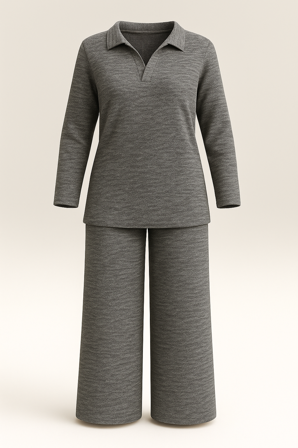 Basics Collar Neck Soft knit Set