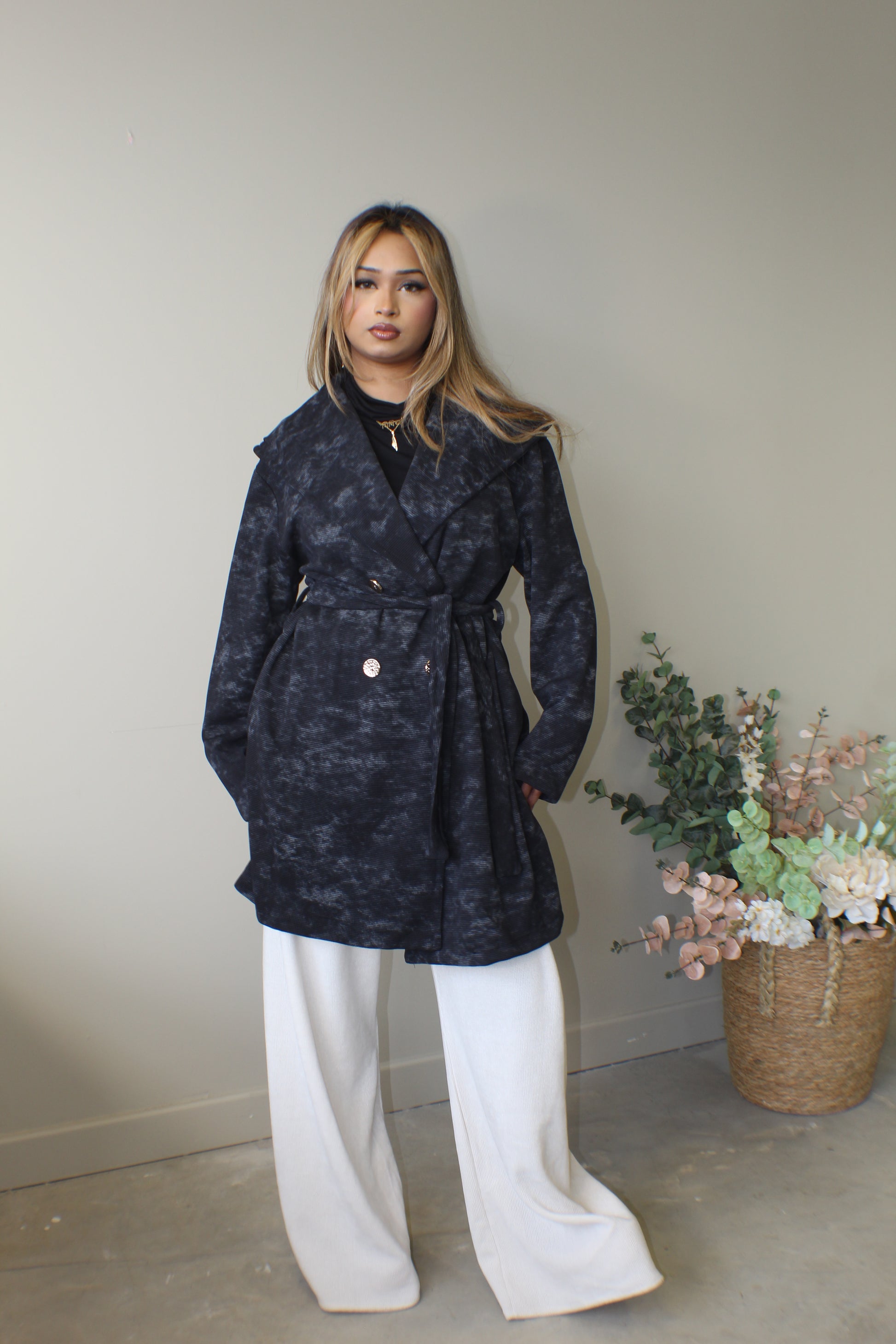 Marble Short Trench coat