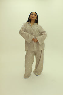 The Hana leaf  Embroidered Set - BERBISH
