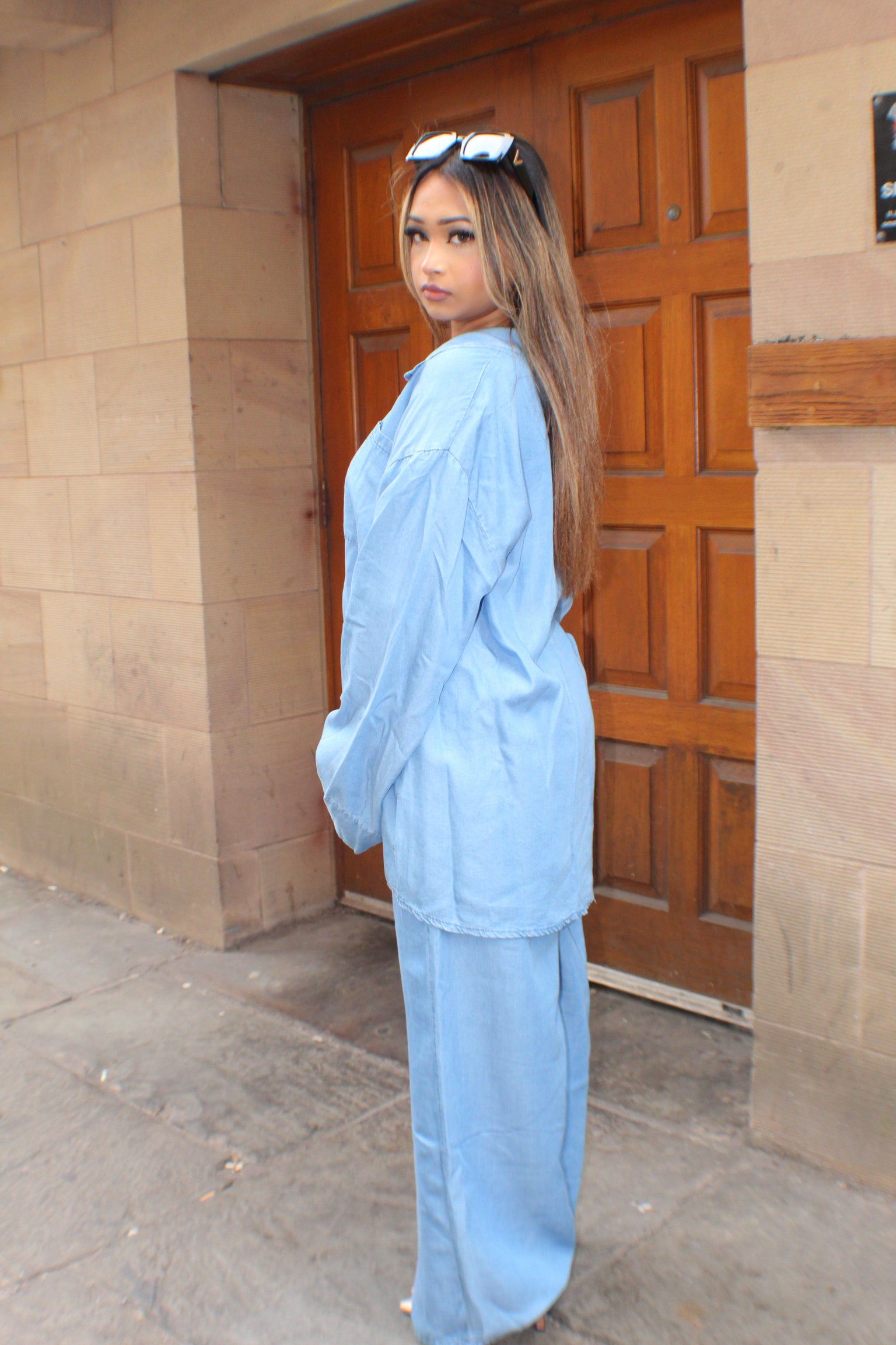 The Denim Oversized Coord Set - BERBISH