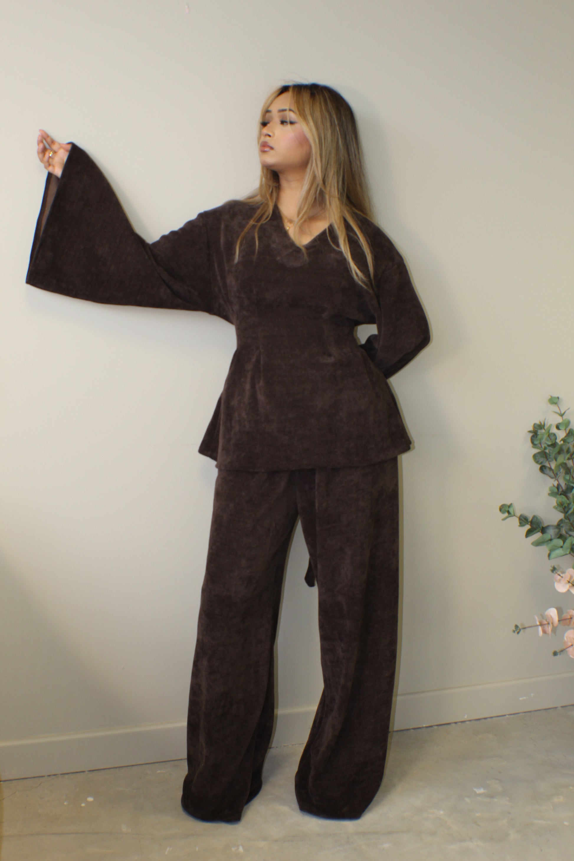 Velvet Corset Set
