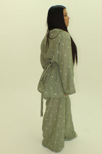 The Olivia leaf Embroidered Set - BERBISH