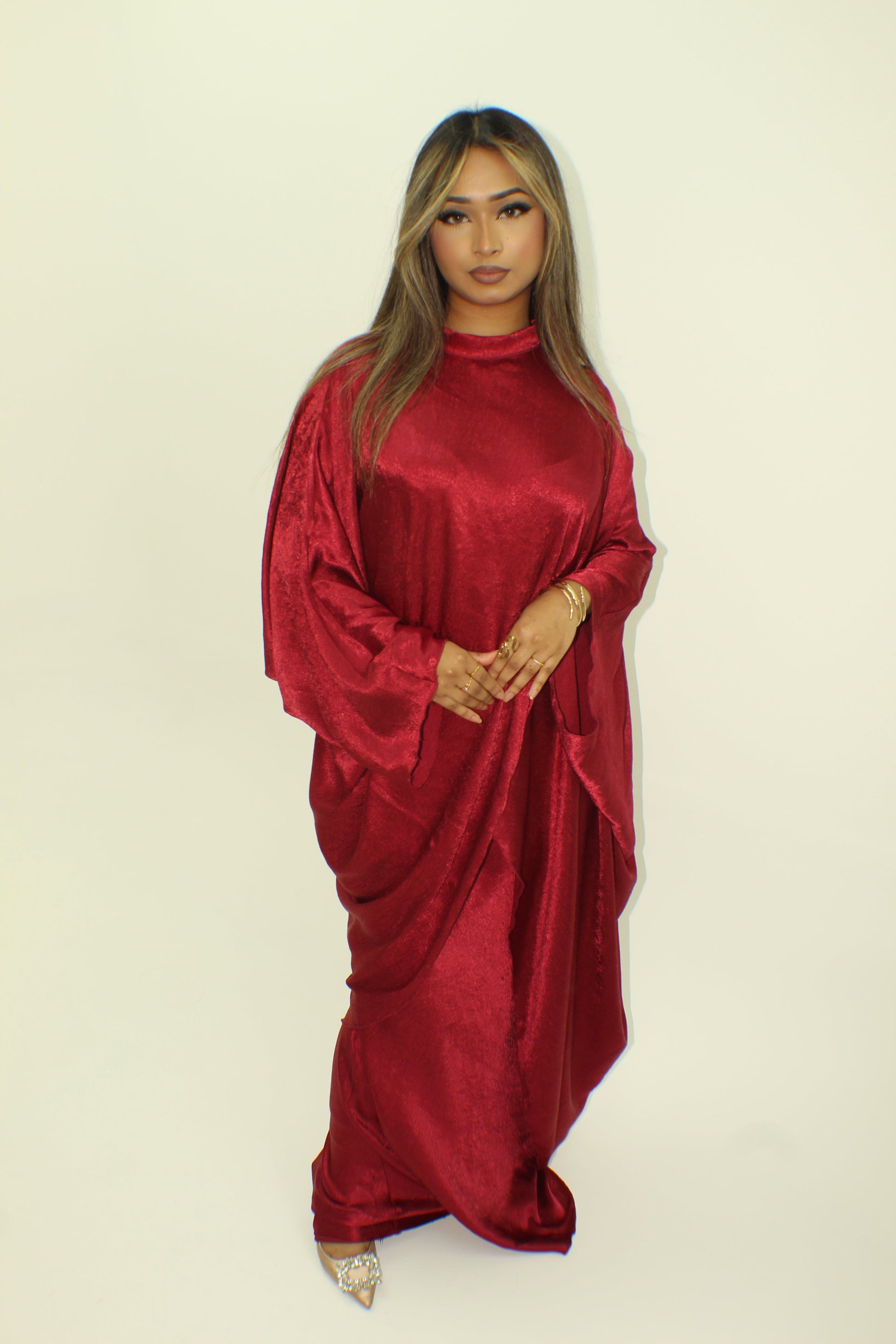 Amelia Skirt set Premium shimmer silk asymmetric - BERBISH