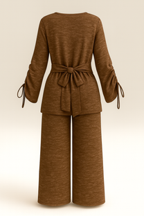Soft Knitted Ruched Sleeves