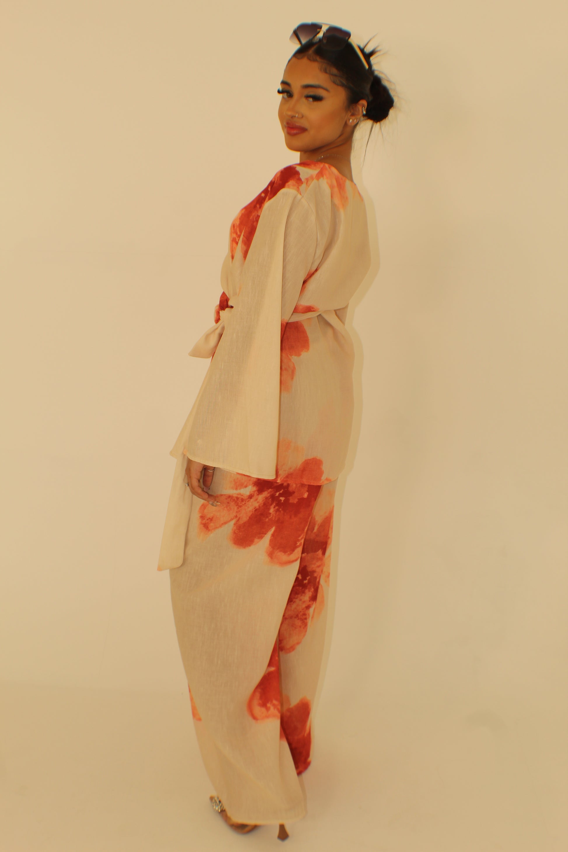 Floral Side Knot Coord Set - BERBISH