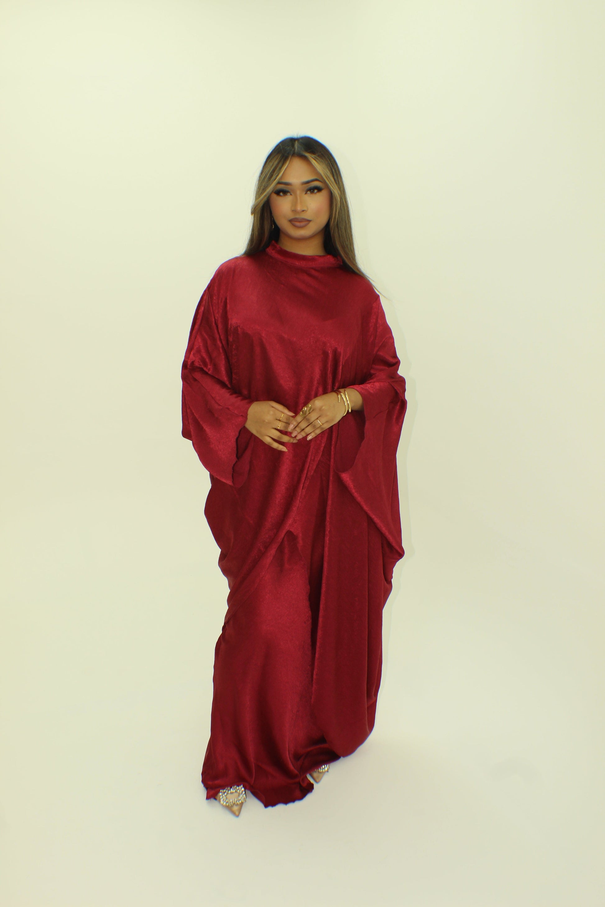 Amelia Skirt set Premium shimmer silk asymmetric - BERBISH