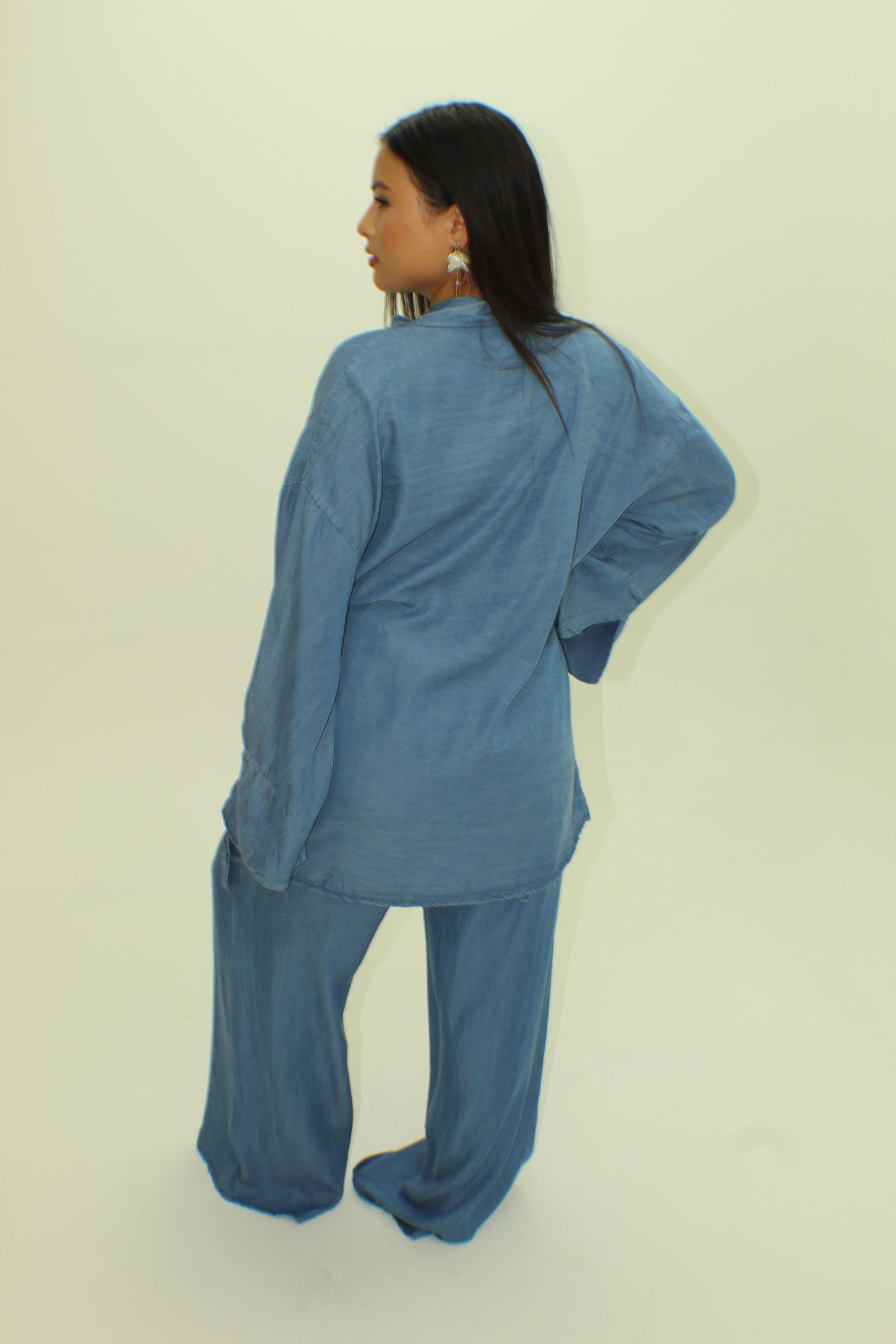 The Side Knot Denim Coord Set - BERBISH