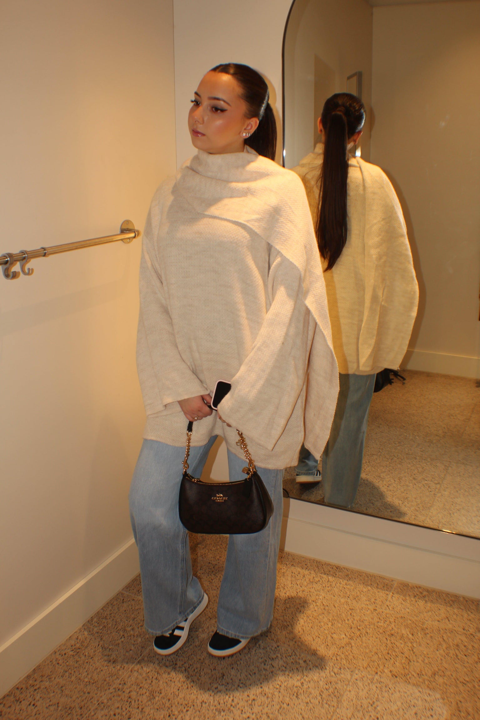 Soft Jumper with attached scarf - BERBISH