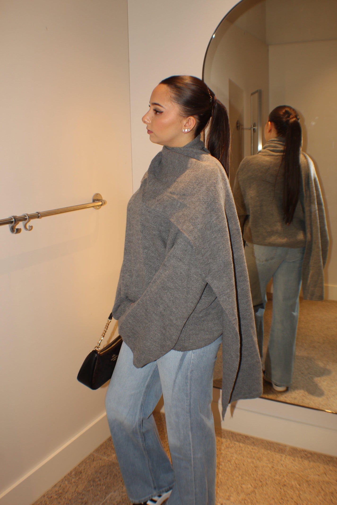 Soft Jumper with attached scarf - BERBISH