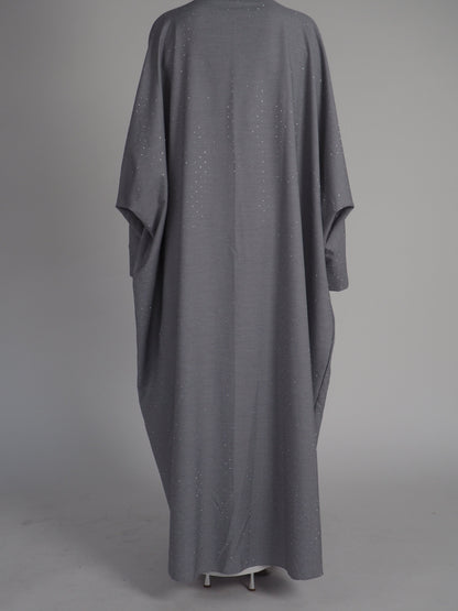 BERBISH kimono Diamanté effect open abaya high quality with open sleeve one size 6-22 [BRB 133]