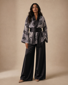 Heavy Satin Kimono 3-Piece Set | Pashmina Edit - BERBISH