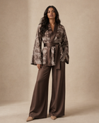 Heavy Satin Kimono 3-Piece Set | Pashmina Edit - BERBISH