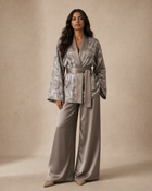 Heavy Satin Kimono 3-Piece Set | Pashmina Edit - BERBISH